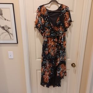 Torrid Grey Flowered Dress Size 3